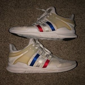 Red white blue mens adidas shoes